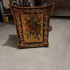 Vintage Decorative Metal Magazine Holder